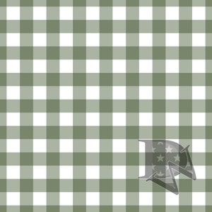Green and White Gingham Plaid Pattern Seamless File or Digital Paper 12x12 JPG