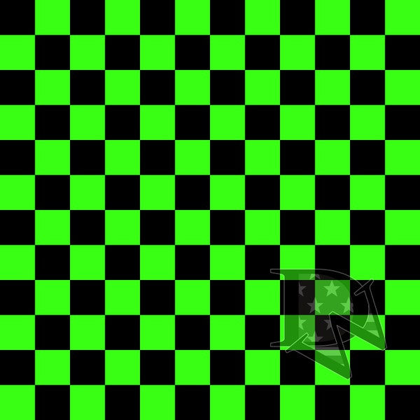 Neon Green and Black Checker Pattern Seamless File or Digital Paper 12x12 JPG 300dpi