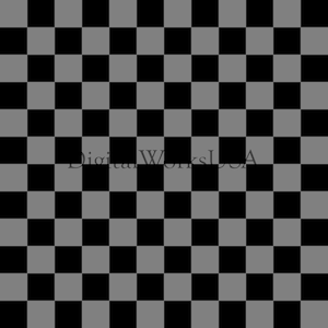 Black and Gray Checker Pattern Seamless File or Digital Paper JPG 12x12