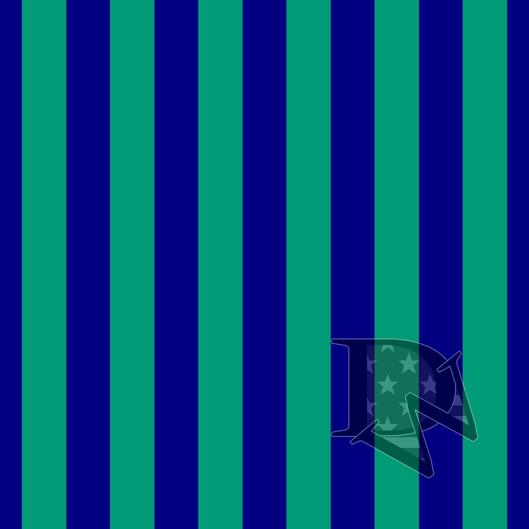 Navy Blue and Emerald Green Stripe Pattern Seamless File or Digital