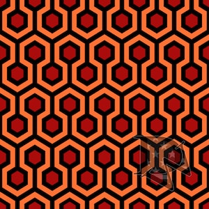 Spooky Hotel Teppich Horror Muster Seamless File oder Digital Paper JPG 12x12