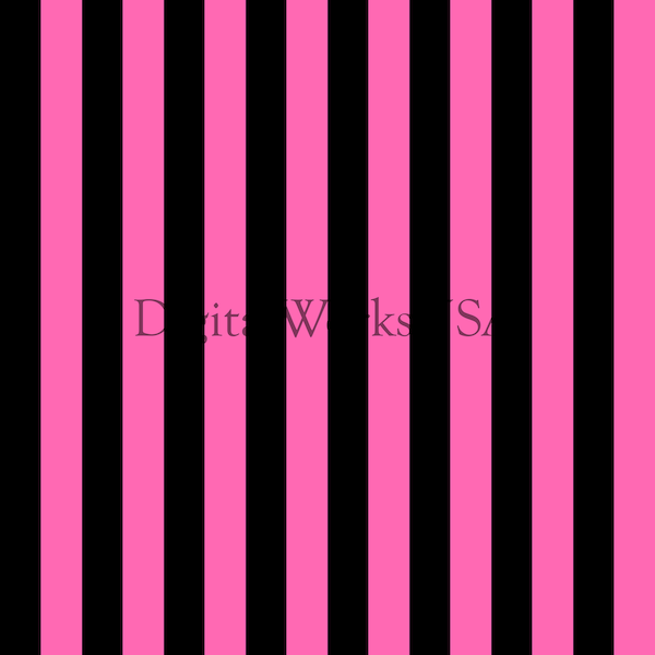 Hot Pink and Black Stripe Pattern Seamless File or Digital Paper JPG 12x12