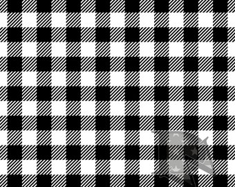 Black and White Buffalo Plaid Seamless File or Digital Paper 12x12 JPG PNG 300dpi