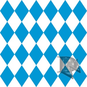 Blaue und weiße Rauten Muster nahtlose Datei oder digitales Papier 12x12 JPG