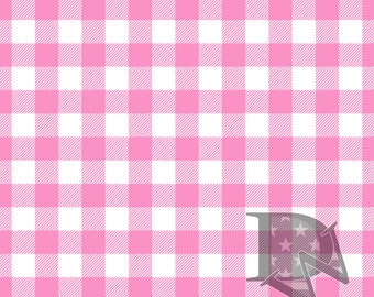 Pink and White Buffalo Plaid Seamless File or Digital Paper 12x12 JPG PNG 300dpi