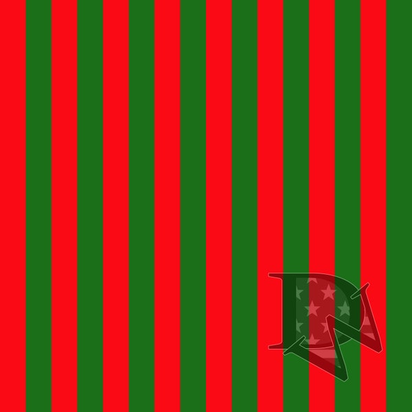 Red and Green Stripe Pattern Seamless File or Digital Paper 12x12 JPG