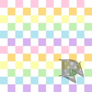 Rainbow Pastel Checker Pattern Seamless File or Digital Paper JPG 12x12