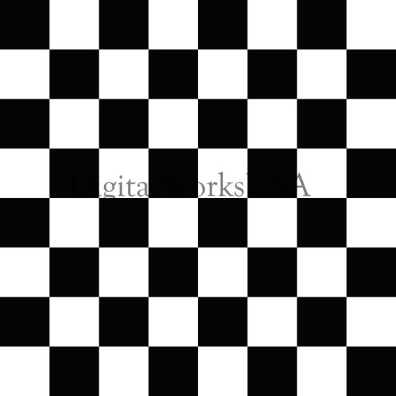 Black and White Checker Pattern Seamless File JPG - Etsy
