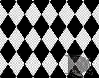 Motif à losanges noirs avec fond transparent fichier transparent ou papier numérique 12 x 12 PNG
