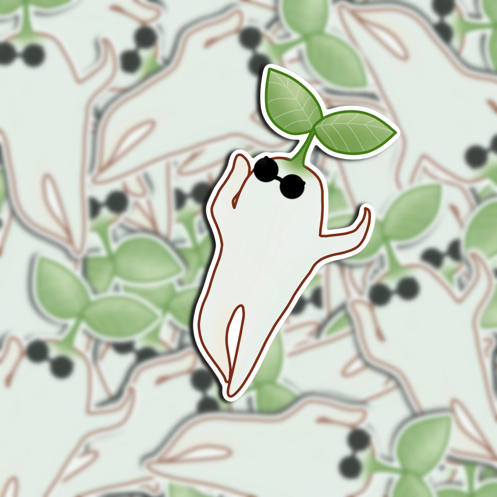 Japanese Daikon Radish and friend Meme Funny Cute Matte Etsy