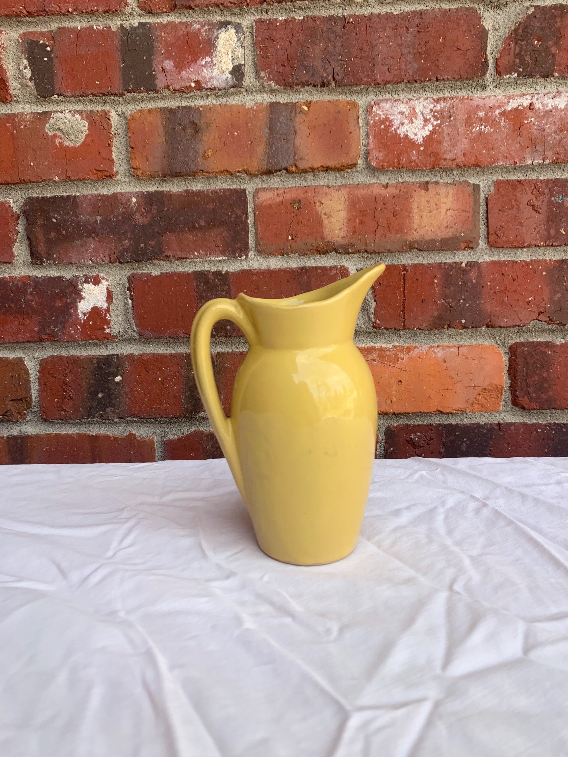 Vintage Handmade Ceramic Pitcher Etsy