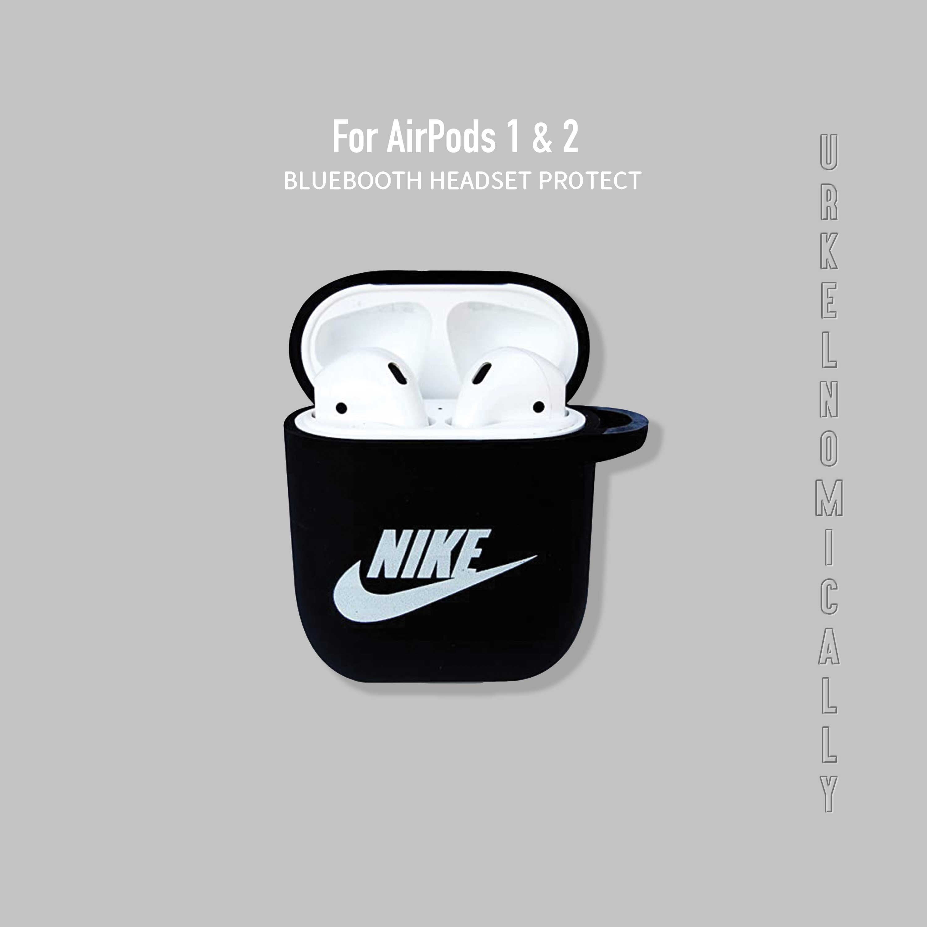 Hypebeast Nike Inspired Hard AirPods Case | AirPods 1 & 2 | Black Nik…