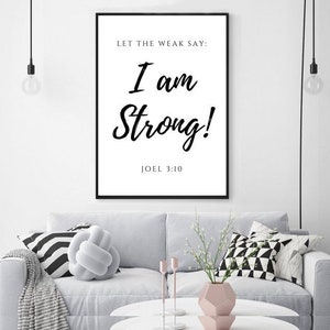Printable Wall Art, Instant Download, jpg, Inspiring Home and Office Decor Wall Art, the Bible, Joel 3:10, Religious, Printables Inspired