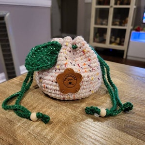 Handmade crochet mini fruit pouch. small size