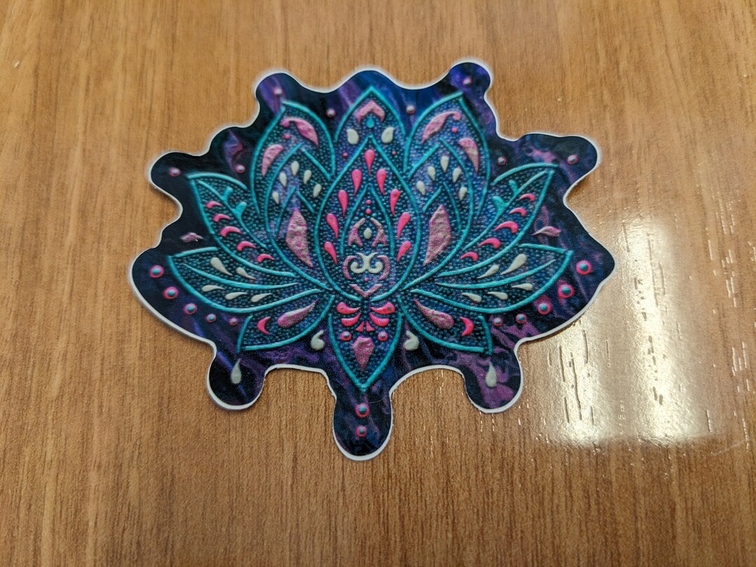 Sticker Lotus Vinyl Sticker-lotus Flower - Etsy