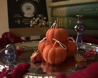 TWO Pumpkin votives I Scented with Pumpkin Pie Spice Soy Wax Candles