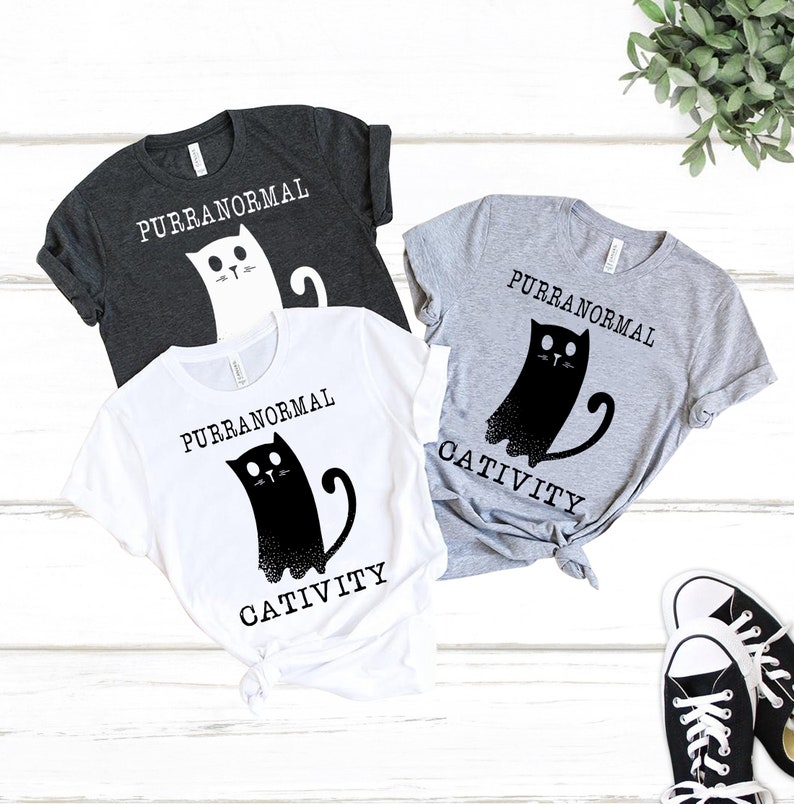 Halloween Cat Shirt Purranormal Cativity Ghost Cat Shirt Halloween Shirt for Cat Lovers Cat Shirt Cat Lovers 0709m32 Halloween Gift