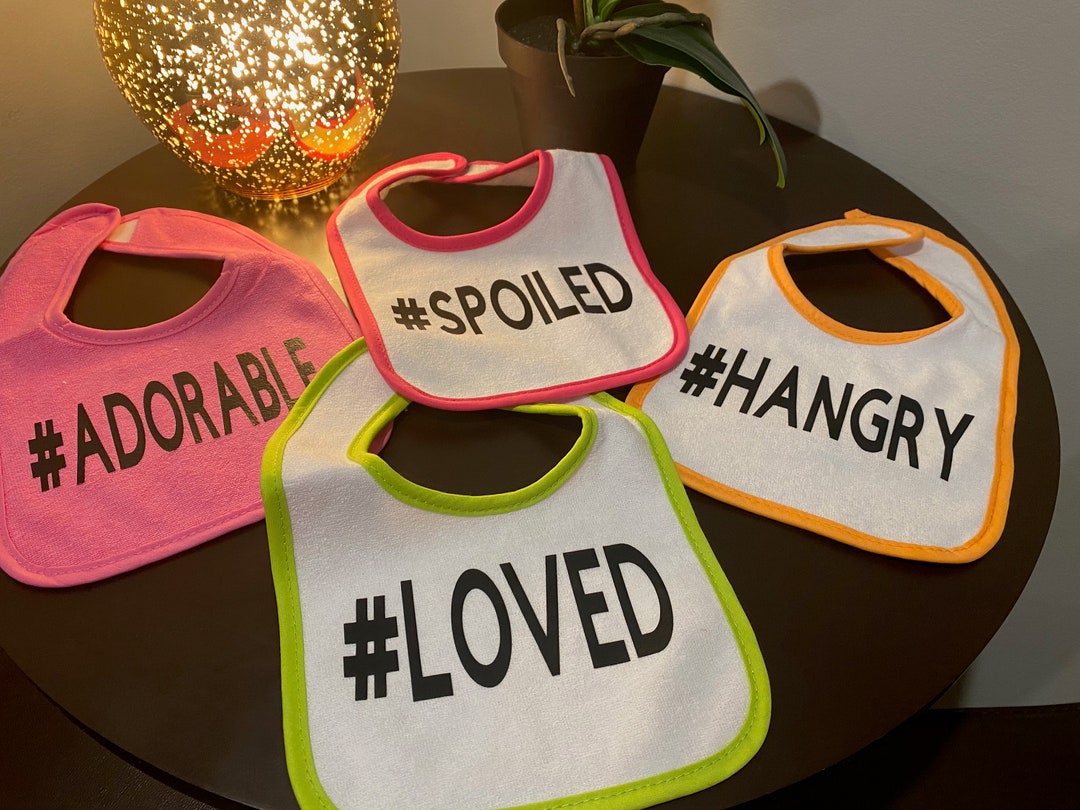 4 Pack Hashtag Baby Bibs/baby Gift/baby Swag Etsy