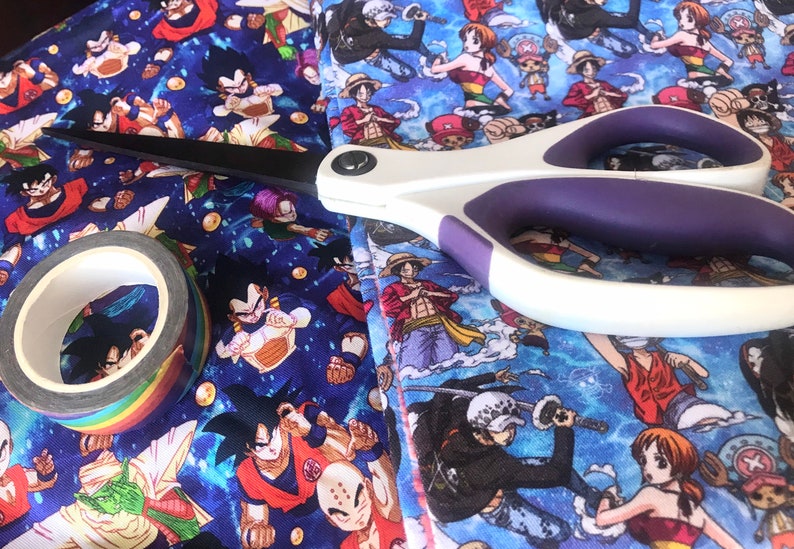 Anime Fabric Dragon Ball z One Piece Fabric FQ ready to ship Etsy