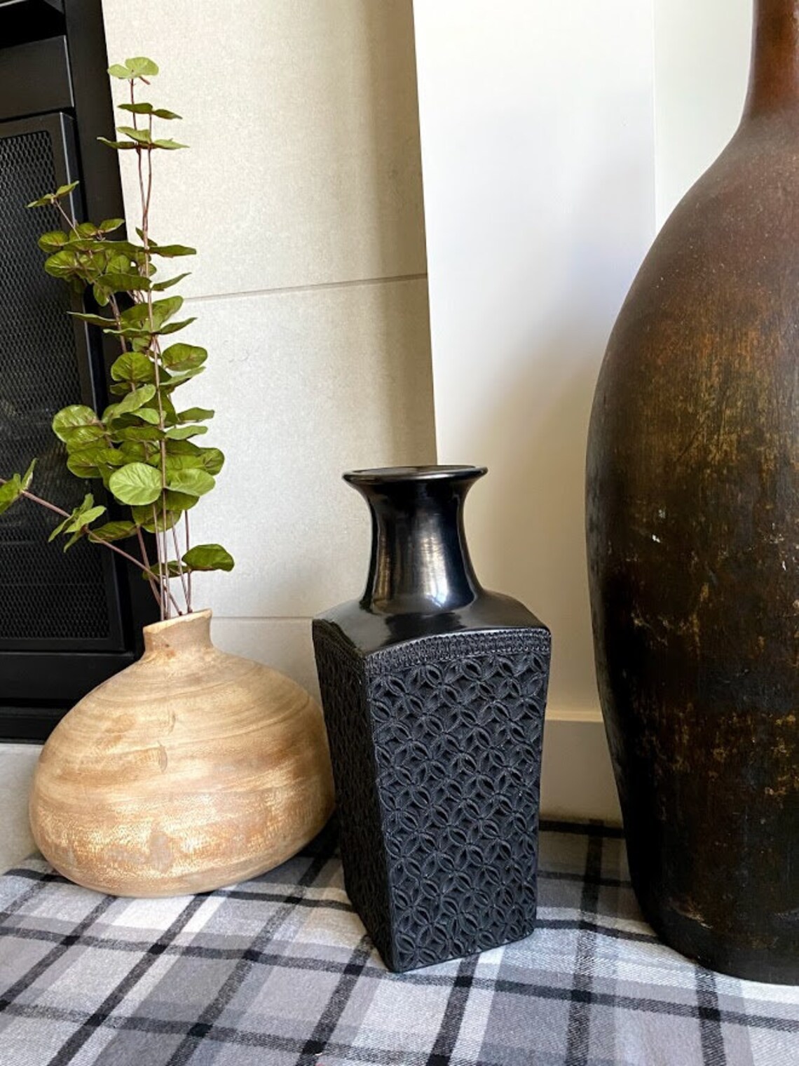 Black Pottery Vase from Oaxaca Etsy