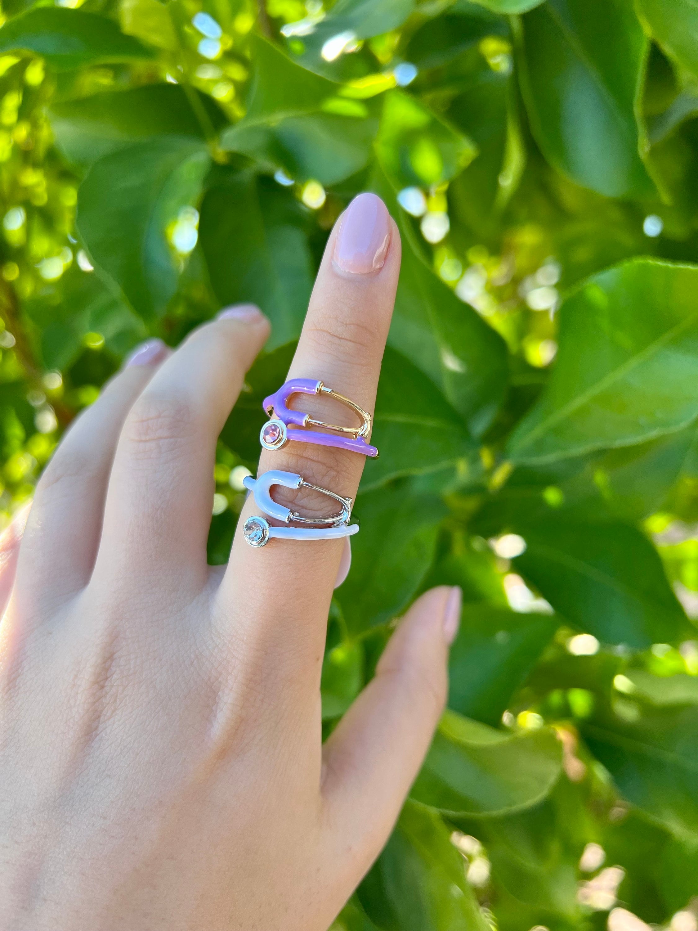 Enamel sale name ring