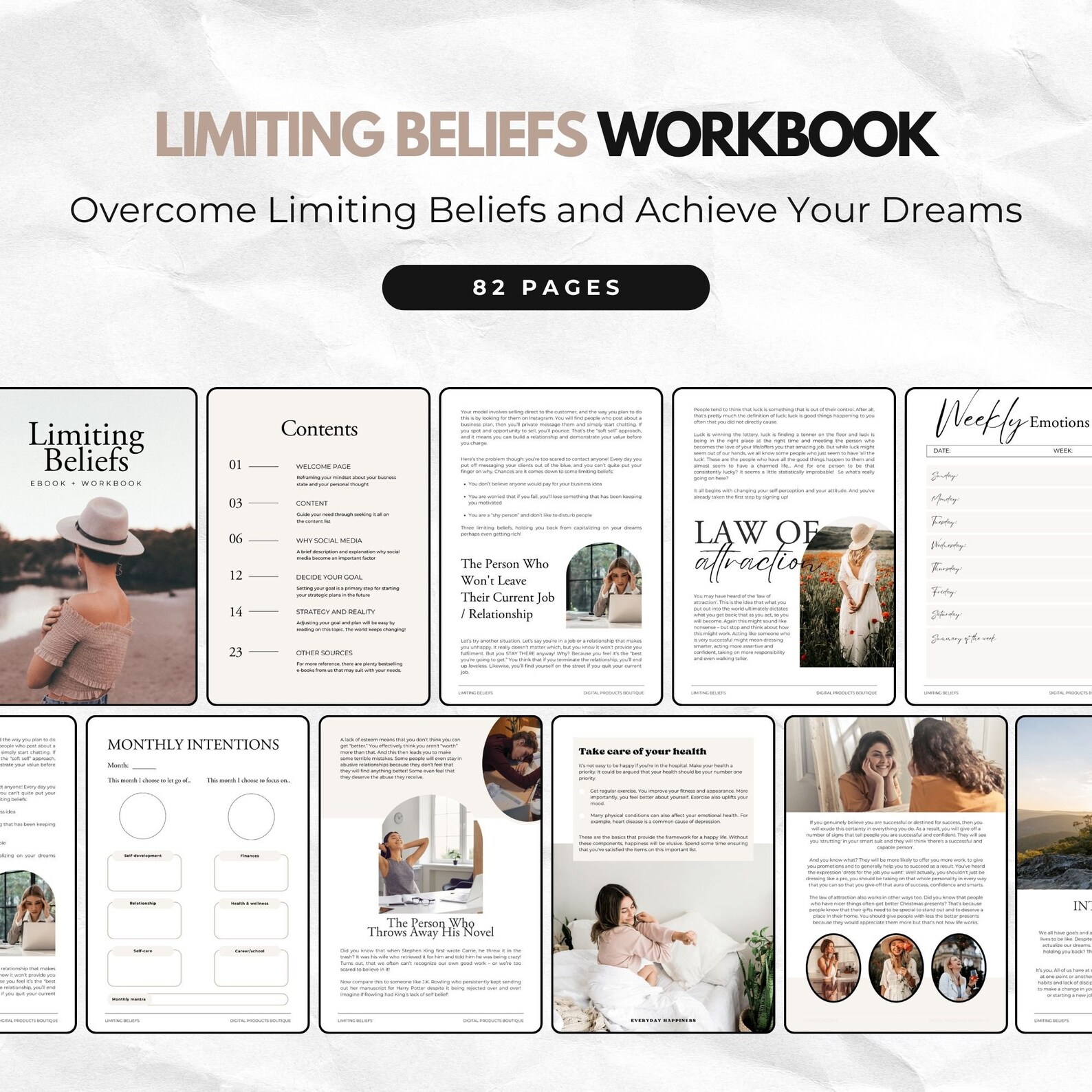 Mindset & Wellness Bundle Workbooks, Master Resell Rights, Wellbeing ...
