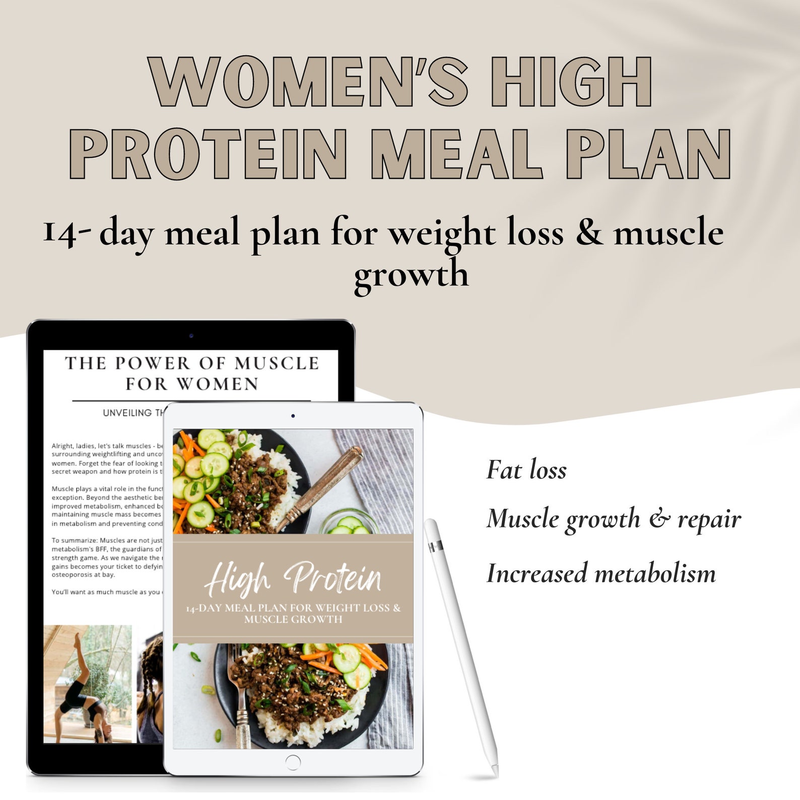 High Protein Meal Plan for Fat Loss and Muscle Gain / High Protein