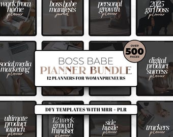 Planificador Boss Girl PLR Paquete MRR Guía MRR de mujer emprendedora sin rostro Libro electrónico Boss Babe Planificador Boss Up Planificador de ajetreo secundario plr