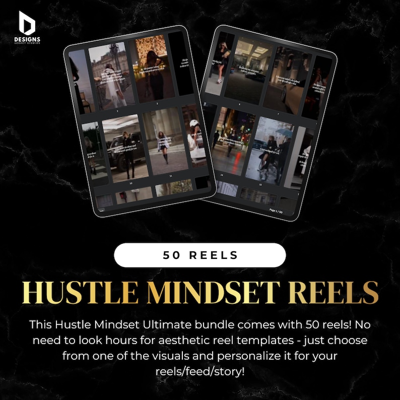 Hustling CEO Mindset Posts Reels Bundle with MRR, Bundle PLR Luxury Reels, Luxury Rich Women Reels for Instagram image 6