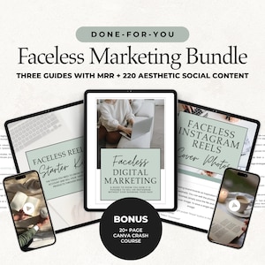 Ultimate Faceless Digital Marketing Bundle Master Resell Rights (MRR) Passive Income Making Money with PLR Digital Products Done For You