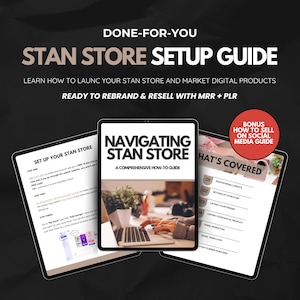 Einrichtung des Stan Store Guide & Master Resell Rights (MRR) + Private Label Rights (PLR) Done For You E-Book, DFY Digital Product, Lead Magnet