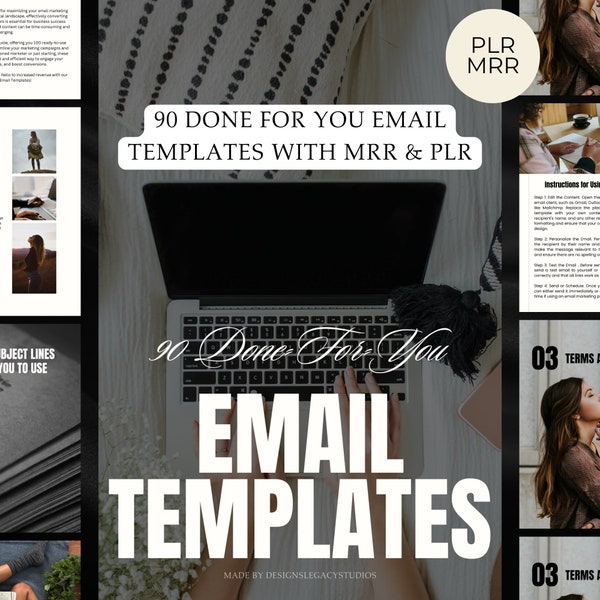 90 Done For You Email Templates with MRR, Master Resell Rights PLR  MRR Digital Products with Master Resell Rights