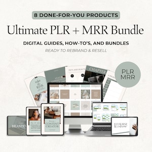 Ultimate PLR MRR Bundle Ideal for Passive Income, Featuring Private Label Rights & Master Resell Rights DFY