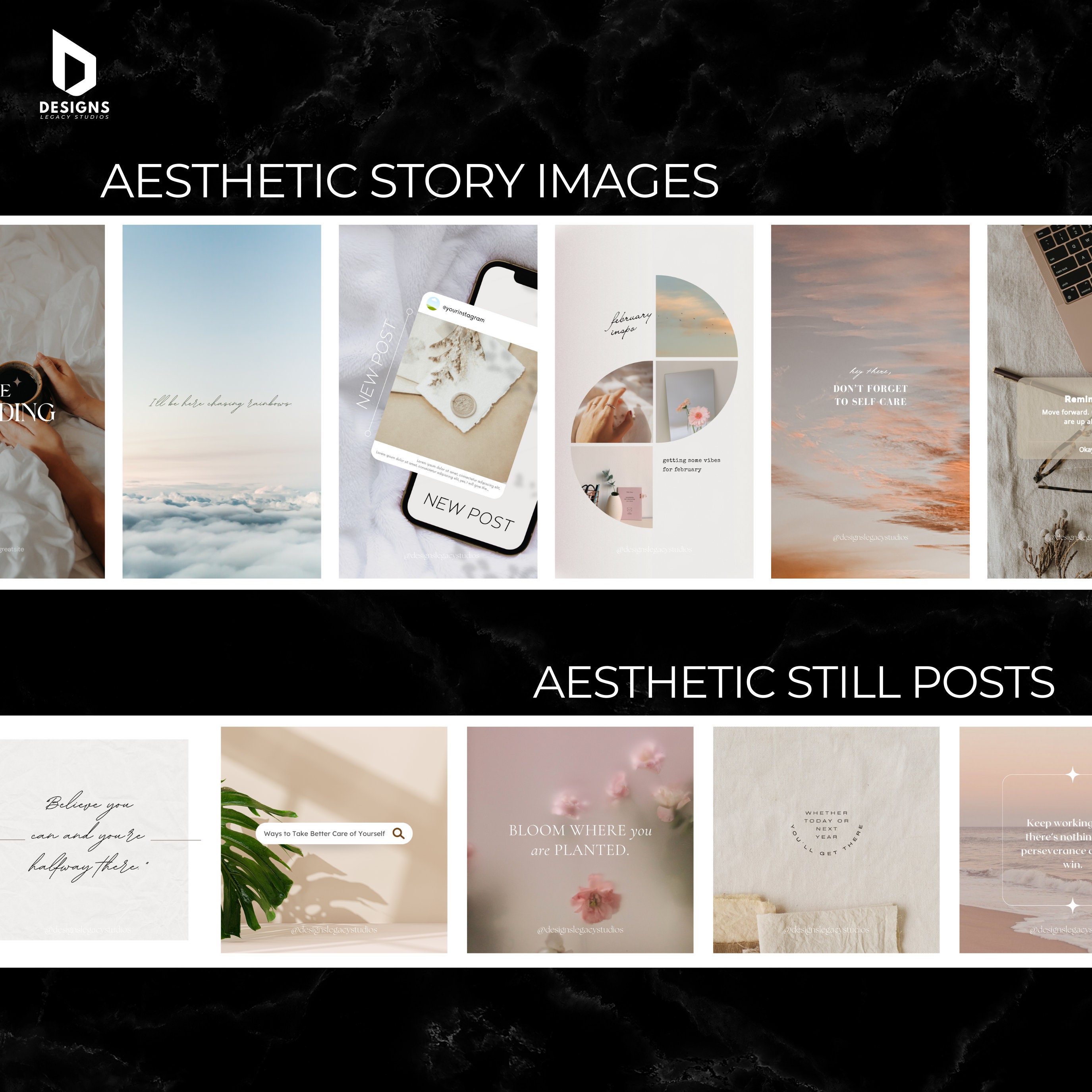 220 Faceless Aesthetic Videos Posts Stories MRR Faceless Instagram ...