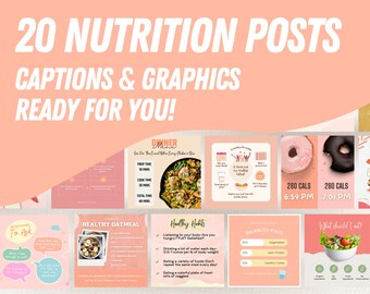 Health & Nutrition Posts / Canva Editable / Nutrition Infographics / Health Infographics / Nutrition Facts / Health and Fitness