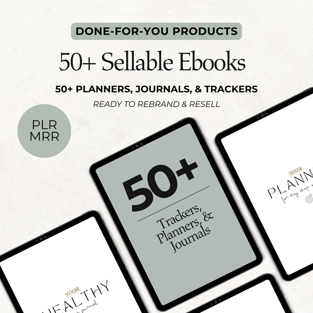 50+ MRR PLR Ebook Editable Planners, Trackers, and Journals Ideal for ...
