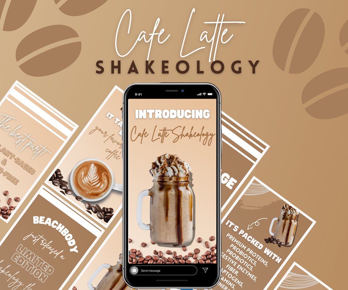 Beachbody Cafe Latte Shakeology Story Edición Limitada Etsy