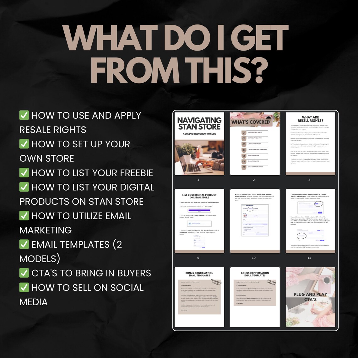 Stan Store Ebook Example Setting up Stan Store Guide & Master Resell Rights (MRR) + Private ...