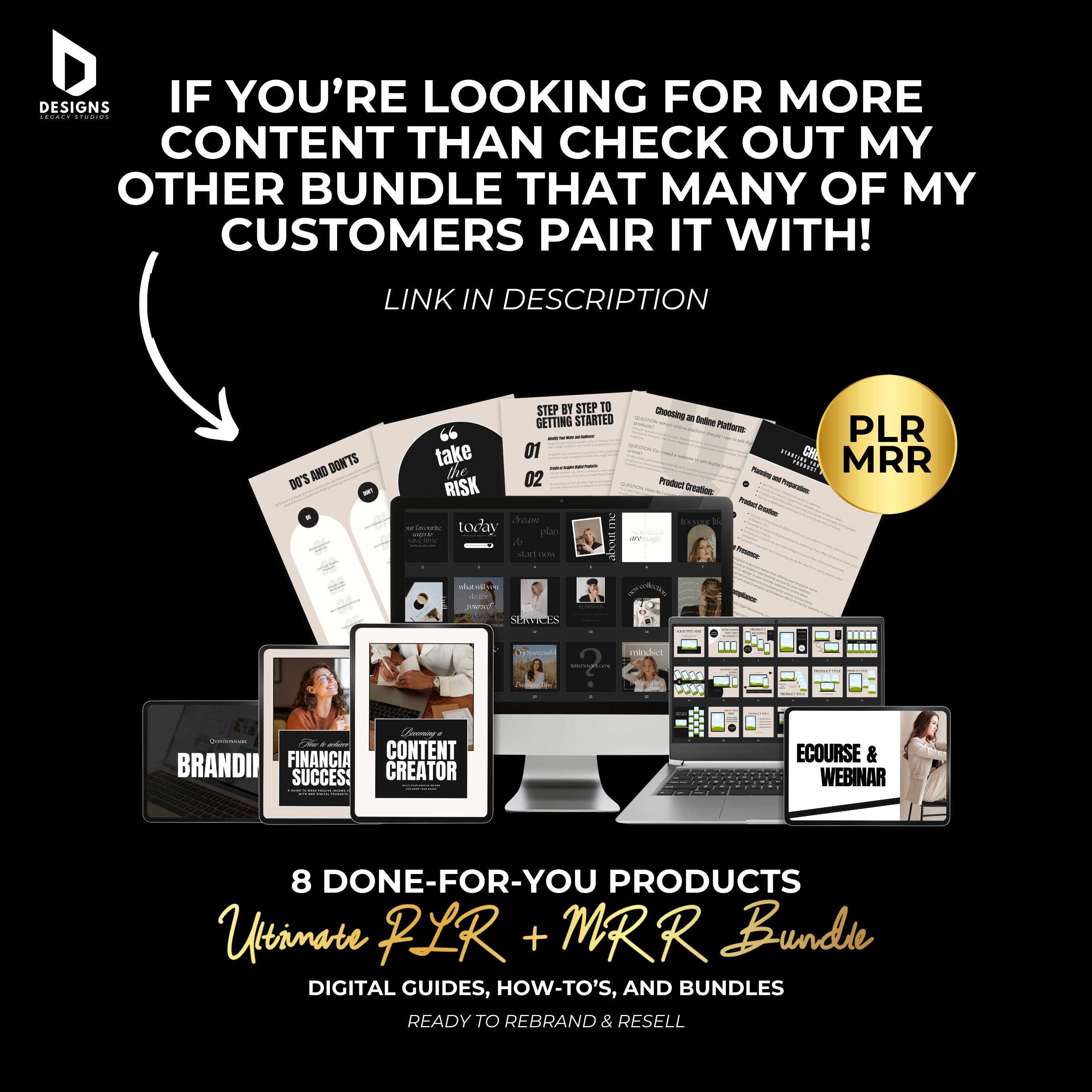 MRR Digital Product Mockup Templates 50+ Etsy Listing PLR Digital ...