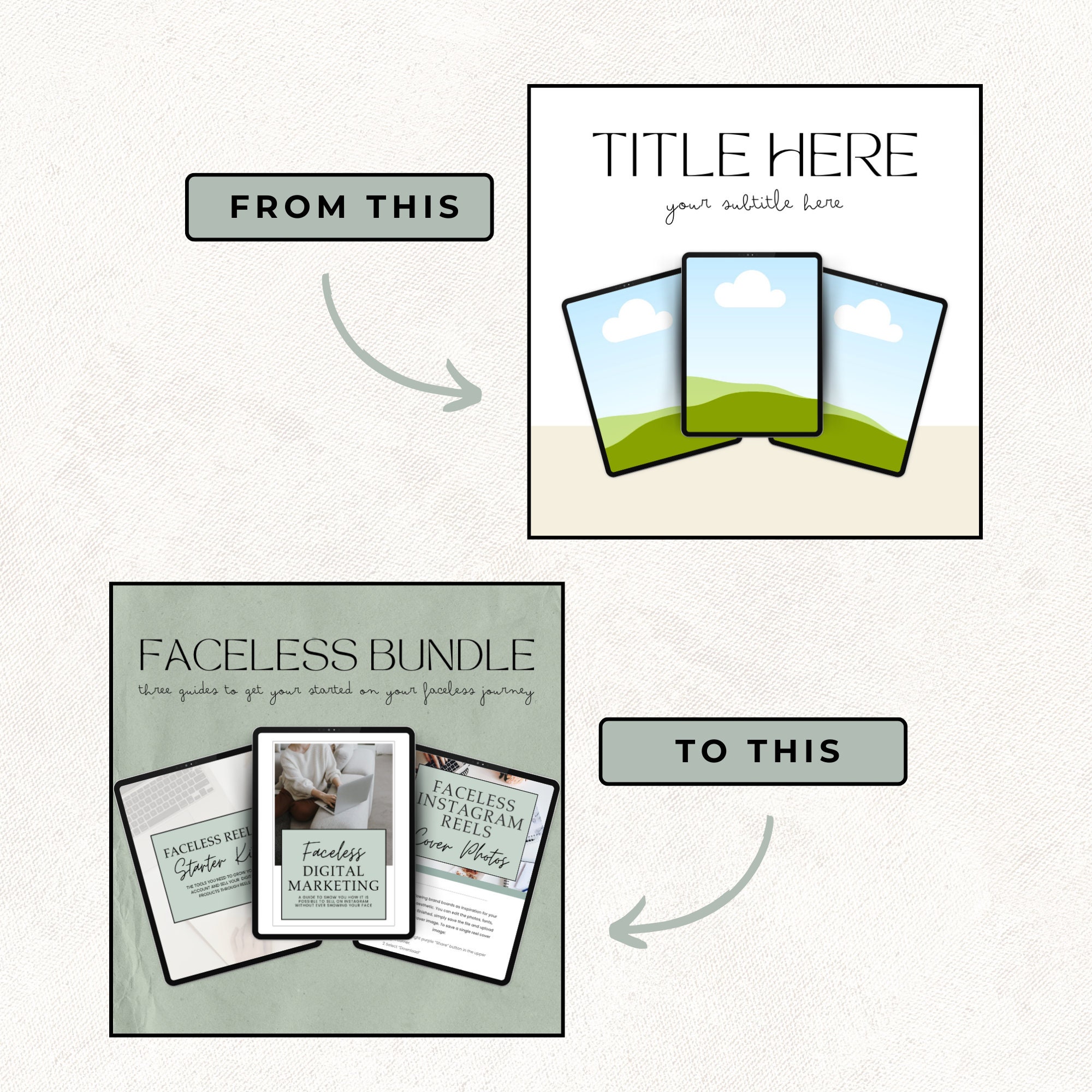 MRR Digital Product Mockup Templates 50+ Etsy Listing PLR Digital ...