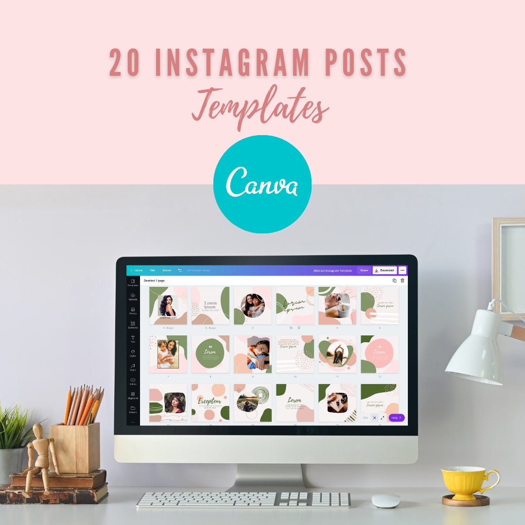 Instagram Templates for Canva, Instagram Post Template Canva, Editable ...