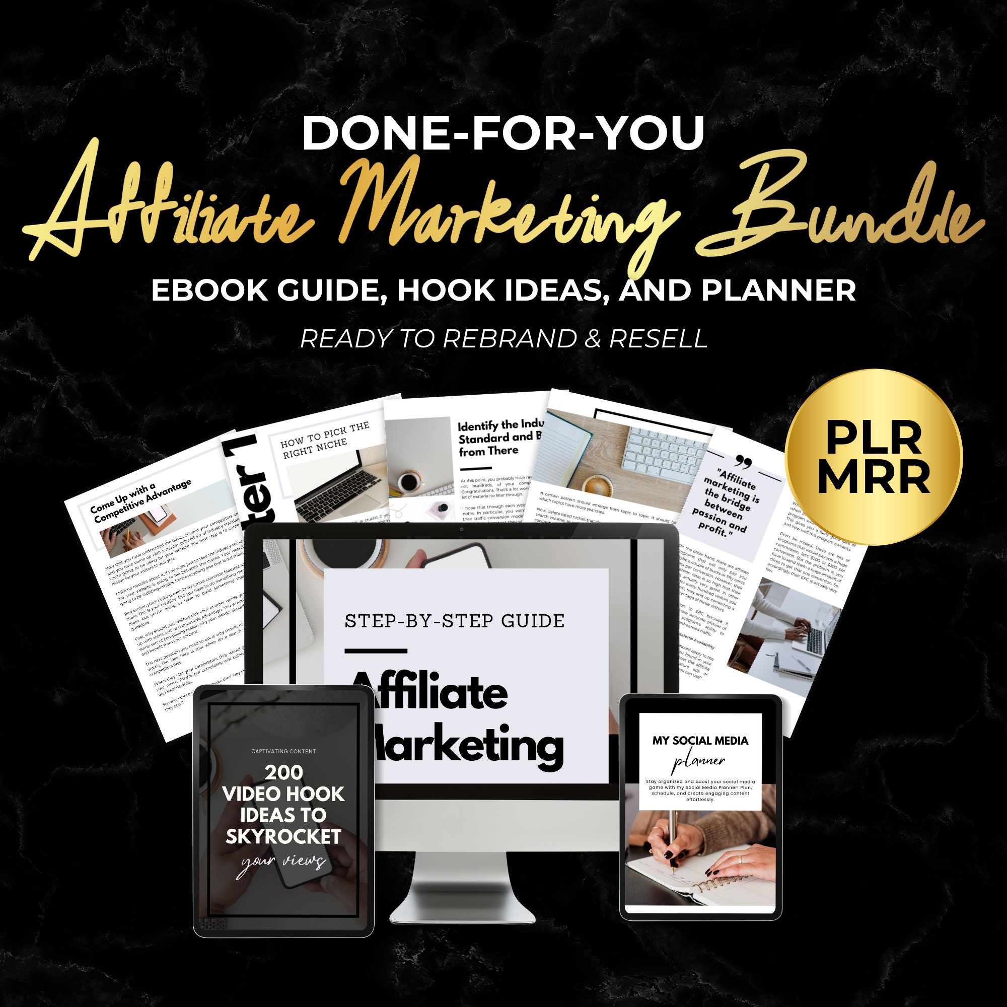 Affiliate Marketing PLR MRR Bundle Ideal for Passive Income, Editable ...