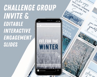Winter Challenge Group Invite / Winter Inspiriert / Invite / Instagram und Facebook Stories / Fitness Challenge Group