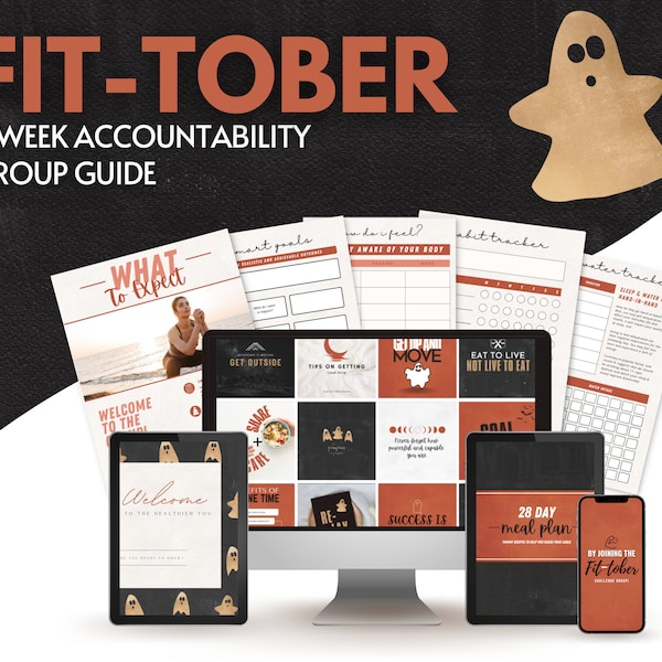 October Challenge Group / Fit-tober / Halloween Challenge Group / Accountability Group / Challenge Pack