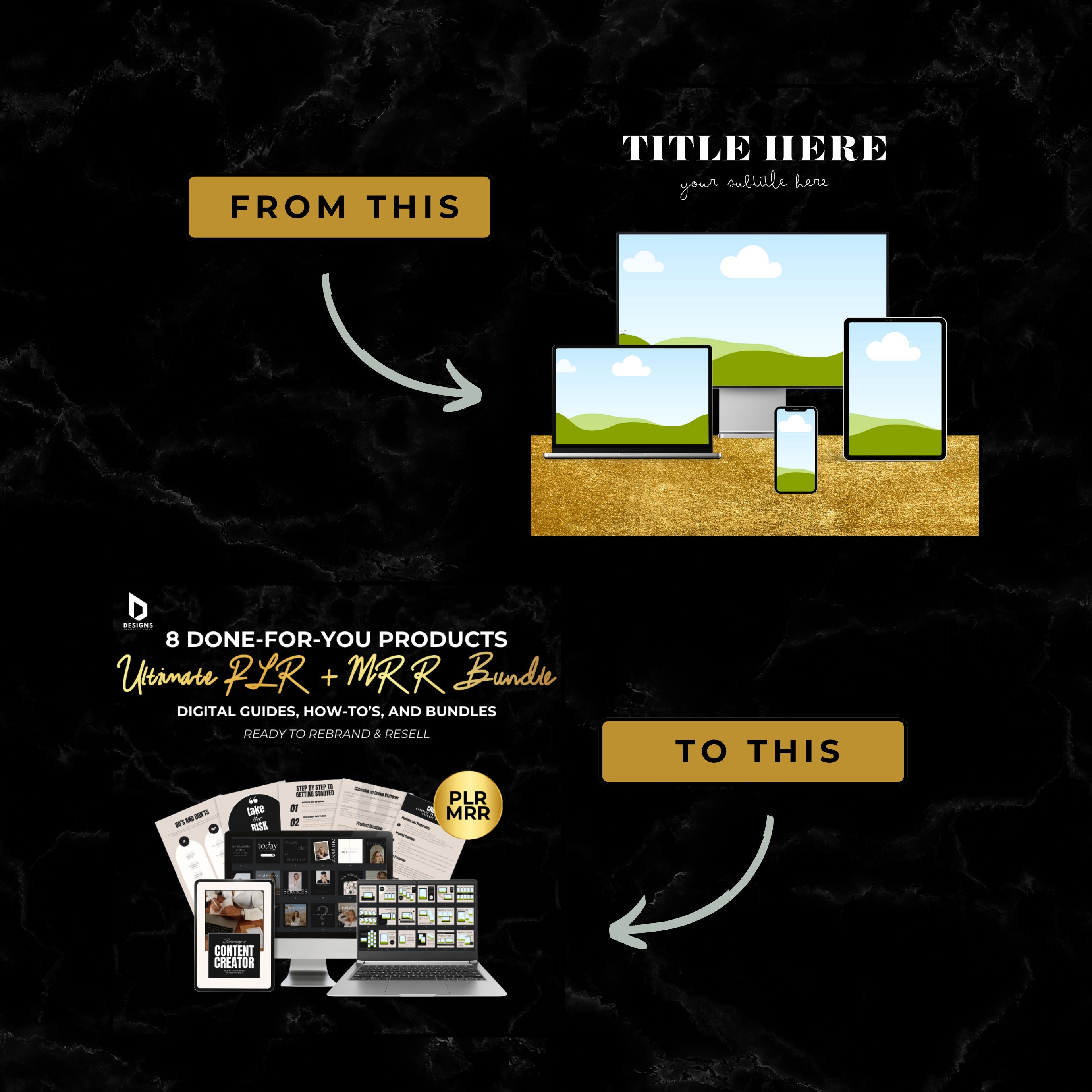 MRR Digital Product Mockup Templates 50+ Etsy Listing PLR Digital ...
