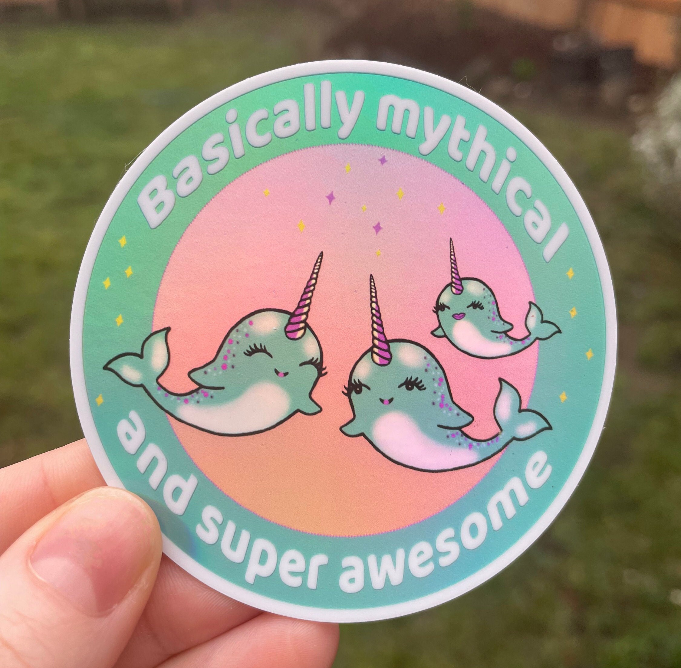 Basically Mythical Holographic Sticker - Etsy