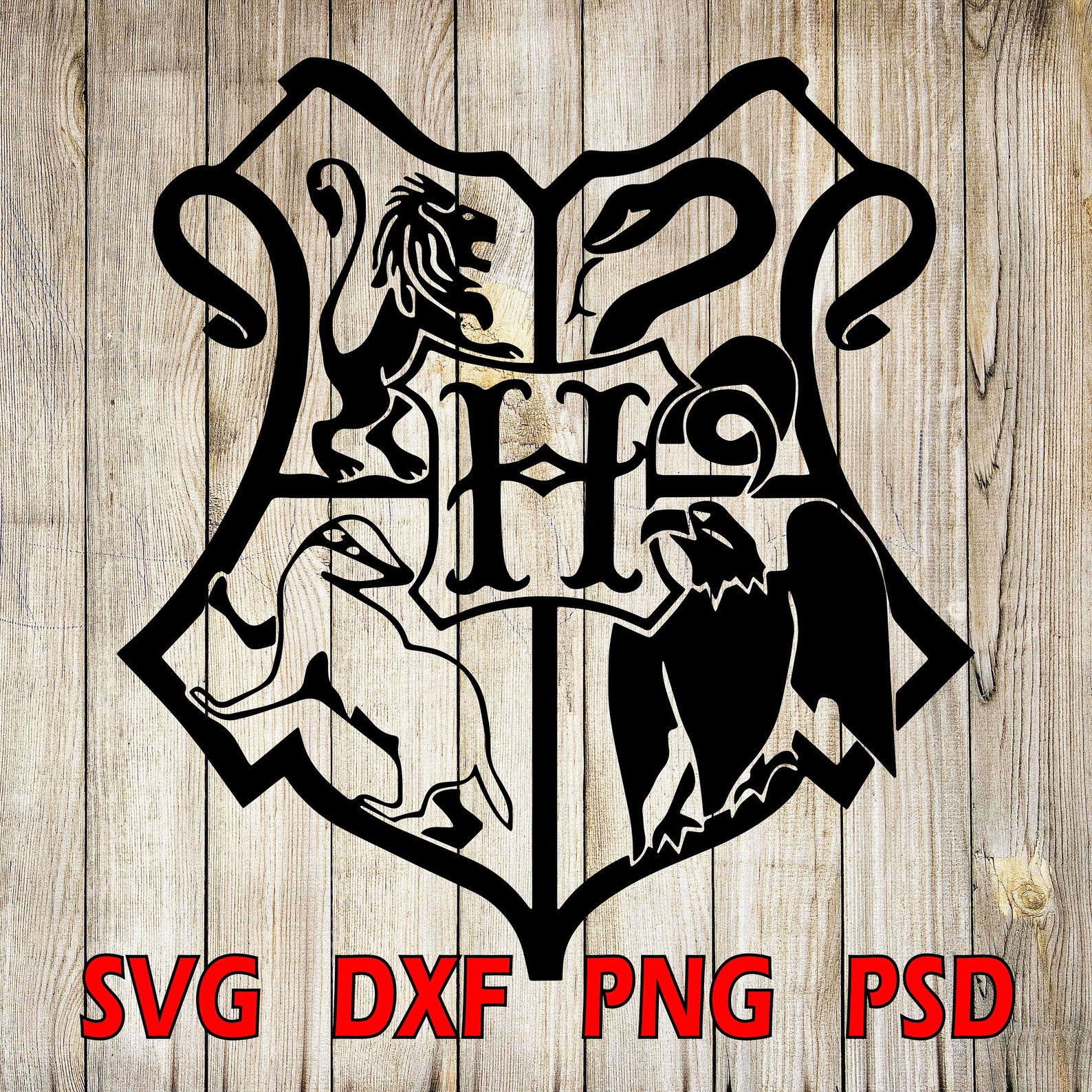 Hogwarts Crest SVG DXF PNG Psd Cricut Silhouette | Etsy