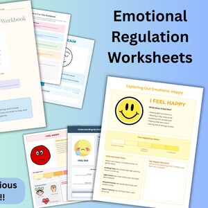 Werkboek Emotieregulatie voor kinderen | Hulpmiddel voor autisme en ADHD | Afdrukbare copingvaardigheden voor neurodivergente kinderen