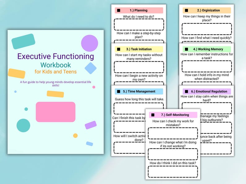 Executive Functioning Workbook for Kids, Executive Functioning ...