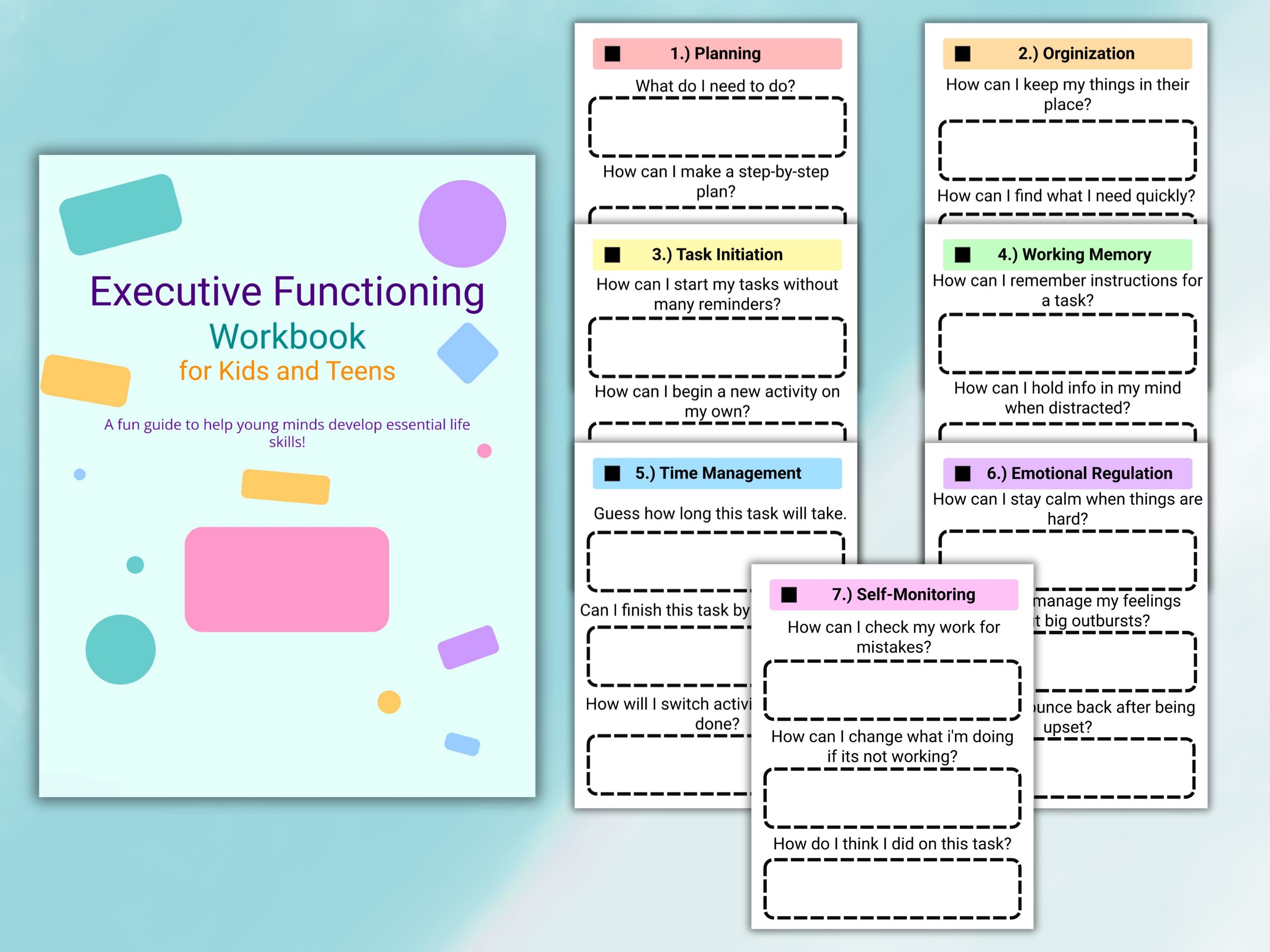 Executive Functioning Workbook for Kids, Executive Functioning ...